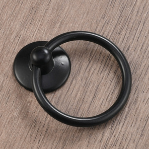 European Style Circular Drawer Ring Zinc Alloy Plated <b>Handle</b> For Cabinet <b>Door</b> Single Hole <b>Pull</b> Wenzhou Hardware - Product Image 4