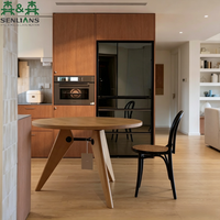 Meubles de cuisine en placage de bois SLS Modern Wabi-Sabi, unités de rangement modulaires intégrées, menuiseries sur mesure pour toute la maison