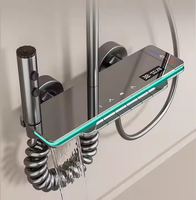 Douches intelligentes de haute qualité ensemble de salle de bain Piano clé affichage numérique 4 fonctions robinets de bain douche laiton céramique vanne hôtels