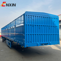 Semi-remorque à ridelles multi-usages de 2 à 4 essieux, capacité 40-80 tonnes, pour marchandises générales et animaux d'élevage, OEM/ODM disponible, personnalisable