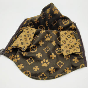 लक्जरी डिजाइनर पंजा प्रिंट सर्दियों शरद ऋतु पालतू कपड़े कुत्ते जैकेट XS-2XL डिजाइनर पिल्ला फ्रेंच बैल कोट - Product Image 4