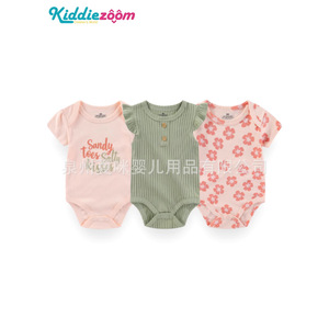Ropa para niños <span class=keywords><strong>recién</strong></span> nacidos Venta al por mayor Algodón puro Triángulo Harem Mono transfronterizo Ropa acanalada para gatear Suministro ODM - Product Image 3