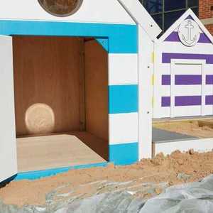 Juego de Casa de tema al aire libre combinado para niños Seaside Village Sandpit Decking & Sand Pit House Model Pattern - Product Image 5