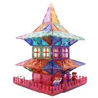 Wellbbplay 50 pièces Blocs de construction magnétiques éducatifs Jouet de construction DIY Modèle de jouet pour enfants de 5 à 7 ans