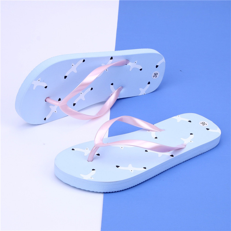 Cheap Wholesale Seagull EVA PE Beach Flip-flops Slippers Summer Outdoor Girl Filp Flops