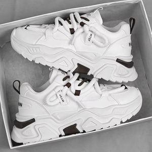 Zapatos de Hombre, Nuevas Zapatillas Deportivas Juveniles Modernas y Versátiles para Otoño, Zapatillas Blancas para Correr con Suela Gruesa que Aumentan la Altura - Product Image 3