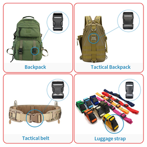 مشبك حزام KJM شعار مخصص معاد تدويره حقيبة ثقيلة إبزيم إبزيم جانبي أسود بلاستيكي لأجزاء وإكسسوارات الحقائب الأخرى - Product Image 6