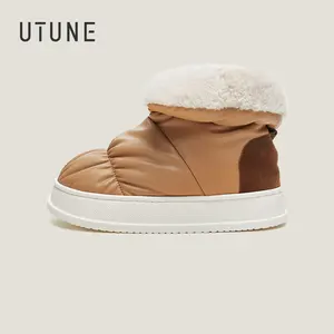 UTUNE – pantoufles d'hiver pour femmes, bottes chaudes, douces et confortables, nouveau Style de sandales pour Couples et hommes, vente en gros, 2022