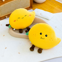 Coussin en peluche Mango de dessin animé à expressions amusantes, ultra-doux, garnissage en coton PP, coussin de canapé réconfortant pour la maison, cadeau pour les 14 ans et plus