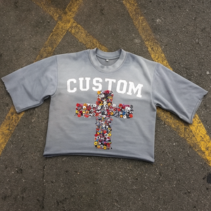 Personalizado de gran tamaño suave peinado 100% algodón gráfico serigrafiado Boxy Fit hombro caído sin costuras estilo Vintage camiseta para mujer - Product Image 2