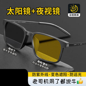 Gafas de Visión Nocturna con Marco Metálico, Protección UV, Bloqueo de Luz Azul, Transición de Color Negro, Amarillo y Gris - Product Image 5