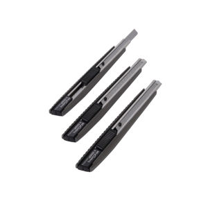 Cuchillo de utilidad pequeño con bloqueo automático, cortador de papel de estudiante de metal de alta calidad, negro, cuchillo de papelería, venta directa de fábrica - Product Image 6