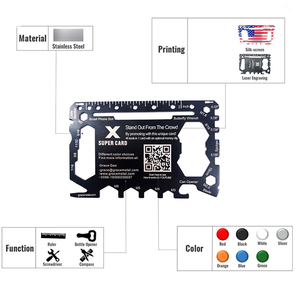 Survival 46 Trong 1 Kim Loại Ngoài Trời Ví Thụy Sĩ Thẻ Tín Dụng Bỏ Túi Dành Cho Doanh Nhân - Product Image 5