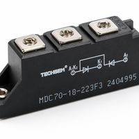 Module de diode redresseuse TECHSEM MDC70-18-223F3 70A 1800V, redresseur à pont SCR haute fiabilité pour alimentation électrique