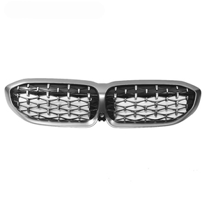 Accesorios de parachoques delantero de coche KSEEK, rejilla mate cromada para <span class=keywords><strong>BMW</strong></span> 3-SERIES (G20) - Product Image 2