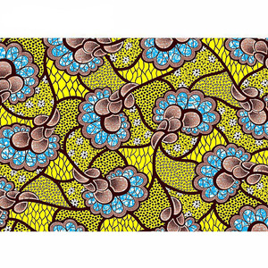 <span class=keywords><strong>Tissu</strong></span> <span class=keywords><strong>africain</strong></span> 100% coton à imprimés de cire Ankara pour robes de femmes - Product Image 3