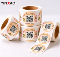Autocollants personnalisés avec code QR en rouleau, étiquettes adhésives personnalisées avec logo pour entreprises, autocollants en vinyle imperméables pour emballages professionnels