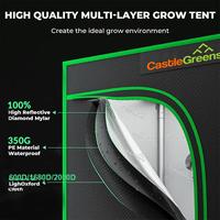 Serre de culture hydroponique étanche et écologique 2000D avec structure métallique pour la croissance et la culture des plantes d'intérieur