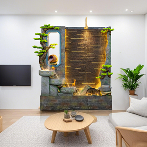 Élégante Fontaine d'Eau Personnalisée en Gros pour Extérieur Intérieur Style Feng Shui, Bassin <span class=keywords><strong>de</strong></span> Rocaille en Ciment avec LED pour SPA, Salon, <span class=keywords><strong>Maison</strong></span> et Décoration <span class=keywords><strong>de</strong></span> <span class=keywords><strong>Jardin</strong></span> - Product Image 6
