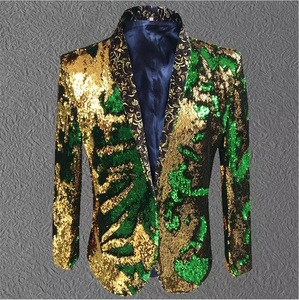 Nouveau modèle mâle paillettes Costumes veste mode hôte manteau tenues mince blazer chanteur danseur spectacle discothèque fête scène bar - Product Image 5