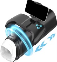 Godet de masturbation masculin électrique télescopique automatique, masseur de prostate vibrant et chauffant avec fonction de poussée, modèle 'Airplane Cup'