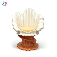 Fauteuil de salon sculptural moderne de luxe en fibre de verre, forme vague, design plaqué, couleur personnalisée, écologique, pour chambre et salon