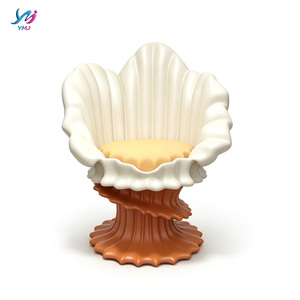 Fauteuil de salon sculptural moderne de luxe en fibre de verre, forme vague, design plaqué, couleur personnalisée, écologique, pour chambre et salon - Product Image 6