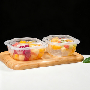 Lonchera Desechable Cuadrada de PP con Cierre Automático, Apta para Alimentos, con Bandeja y Tapa Fácil de Abrir, Ideal para Empacar <span class=keywords><strong>Pasta</strong></span>, Pastel, Frutas y Ensaladas - Product Image 4