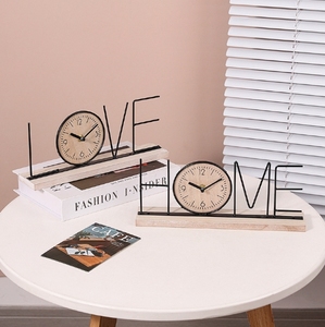Nuevo reloj creativo ornamento moderno <span class=keywords><strong>Simple</strong></span> arte del hierro carta reloj hogar sala de estar <span class=keywords><strong>TV</strong></span> gabinete Decoración - Product Image 2