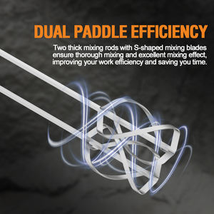 MAXXT 1600W Langlebiger Industrieller Doppelrührer-Farbmixer Elektrischer Handmischer für Mörtel - Product Image 5
