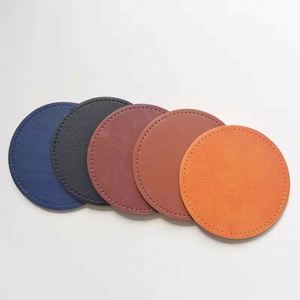 Wholesale Coffee Souvenir Cup Mat With Logo Pu Leather Drink Coaster for Restaurant Hotel Promo Business <b>Gift</b> Coasters - Product Image 5