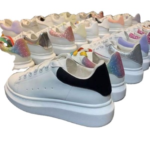 Zapatillas Deportivas Casuales con Cordones y Plataforma Acolchada para Mujer y Hombre, Diseño de Encaje, Color Blanco, para Primavera e Invierno, Antideslizantes, para Caminar - Product Image 6