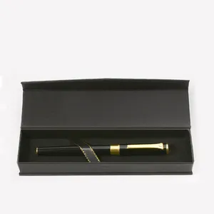 Großhandel Luxus Pappe Metall Stift Verpackung Geschenk box Akzeptieren Sie kunden spezifische Band gefüttert Bleistift box Flip Cover Magnetic Pen Box