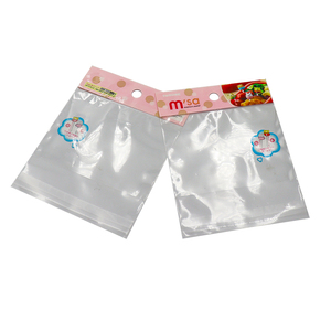 Bolsa de polietileno de celofán con logotipo impreso personalizado, bolsa de plástico transparente Opp con cabezal con cinta adhesiva resellable - Product Image 4