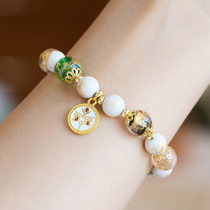 Pulsera de cuentas de Buda gris perfumada para mujer, de cristal gris fragante - Product Image 4