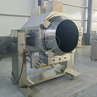 Machine de cuisson rotative grande capacité pour viande, riz frit, légumes et friture à tambour