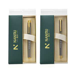 Nanmu <b>Pen</b> Gift <b>Box</b> Rectangle Paperboard High-end Business Gift With Custom Logo UV Printing - Product Image 3