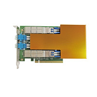 Adaptor Jaringan NIC 100G QSFP28 Fiber Port PCI-E X16 Bypass dengan Chip Intel E810-CAM2