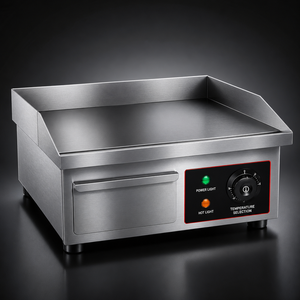 Plancha Eléctrica de Sobremesa Compacta de 1500W, Plancha Portátil de Acero Inoxidable para Camiones de Comida y Cafeterías - Product Image 1