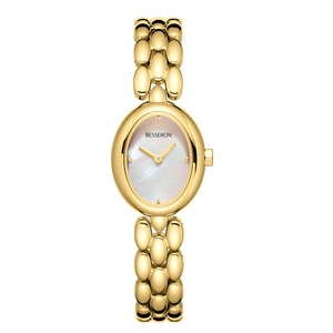 Reloj de Cuarzo de Acero Inoxidable Pulido y Delicado con Acabados de Correa Intercambiables para Ocasiones de Negocios y Casuales - Product Image 6