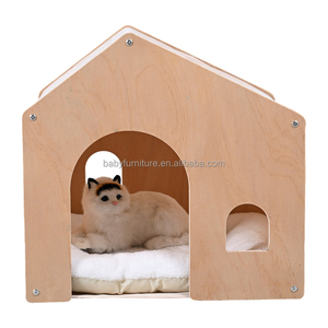 Maison mobile d'intérieur pour chiots et chats <span class=keywords><strong>Chenil</strong></span> économique en bois avec motif imprimé Meubles mignons pour animaux de compagnie - Product Image 4