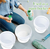 Bidon en plastique personnalisable avec logo, multifonctionnel, de qualité alimentaire, 10L, hermétique, anti-fuite, écologique, avec couvercle, en PP recyclable
