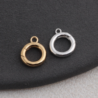 Fermoir à ressort ouvrable en or 14K / argent S925, mousqueton rond, clip à ressort, boucle en O, fournitures de fabrication de bijoux en gros
