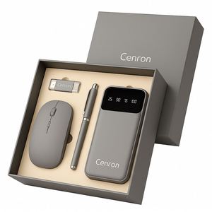 Paquete de Regalo Tecnológico Negro: Banco de Energía de 10000 mAh, Ratón Inalámbrico, Bolígrafo Metálico y USB de 32 GB, Ideal para Regalos en Ferias Comerciales - Product Image 4