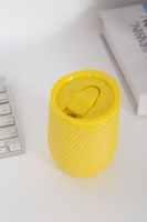 Mug à café d'extérieur en plastique écologique sans BPA de 350 ml avec couvercle et cuillère, idéal pour les fêtes, résistant à l'eau bouillante, durable et pratique
