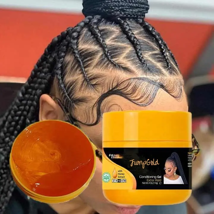 Custom Strong Hold 4c Hair Edge Control Braiding Gel Hair Styling Gel