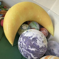 Ballon gonflable personnalisé en PVC pour l'extérieur, Terre-Lune, avec lumière LED, résistant aux intempéries et facile à installer pour la publicité et la décoration