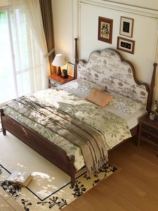 Letto Matrimoniale in Legno Massello di Quercia Stile Americano 1.8m, Lusso Retrò Francese Vintage per Camera da Letto Principale Tomson Shanghai - Product Image 3