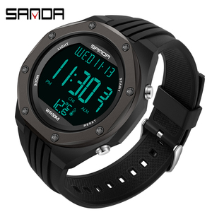 SANDA-reloj deportivo para hombre, cronógrafo Digital LED con termómetro ambiental, resistente al agua - Product Image 2