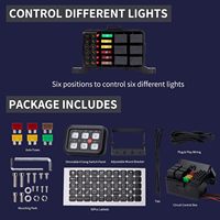 Panneau d'interrupteur 6 gangs universel 12V boîtier de commande de panneau d'interrupteur automatique à intensité variable ON-OFF LED Pod d'interrupteur pour voiture camion bateau ATV